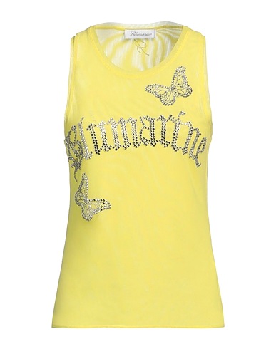 BLUMARINE Top Yellow 94% Polyamide, 6% Elastane