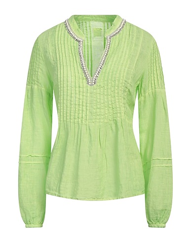 120% LINO Top Lime green 100% Linen