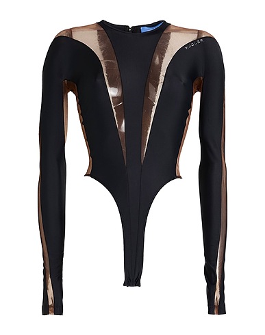 MUGLER TOPWEAR Black 78% Polyamide, 22% Elastane