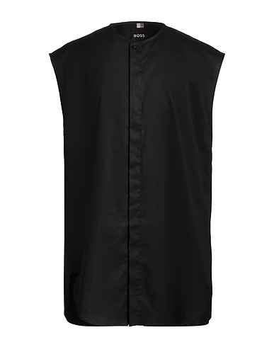 BOSS Solid color shirt NERO 100% Cotton