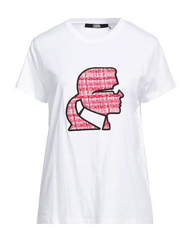 KARL LAGERFELD T-shirt Bianco 100% Cotone