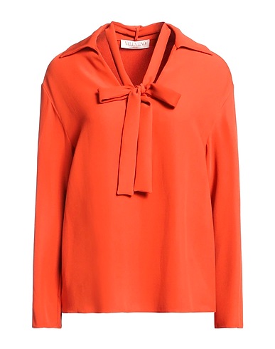 VALENTINO GARAVANI Silk top Rust 100% Silk, Viscose, Elastane