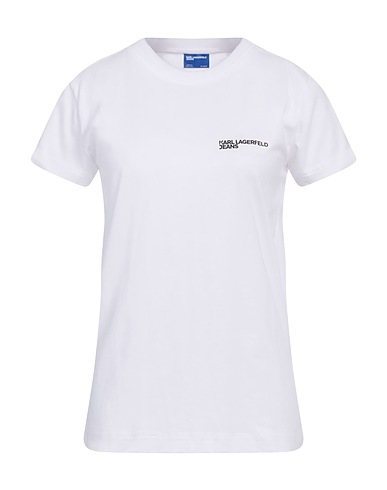 KARL LAGERFELD JEANS Basic T-shirt White 100% Organic cotton