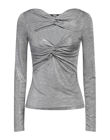 KARL LAGERFELD T-shirt Light grey 95% Polyester, 5% Elastane