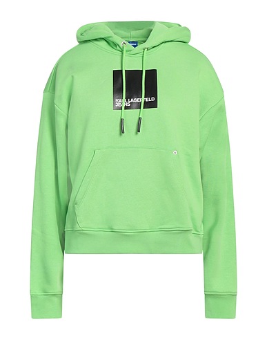 KARL LAGERFELD JEANS Sudadera Verde lima 90% Algodón orgánico, 10% Poliéster reciclado