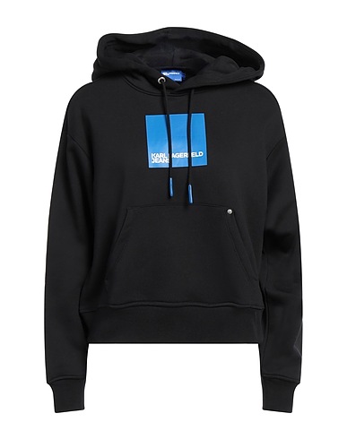 KARL LAGERFELD JEANS Hoodie Schwarz 90% Organische Baumwolle, 10% Recyceltes Polyester