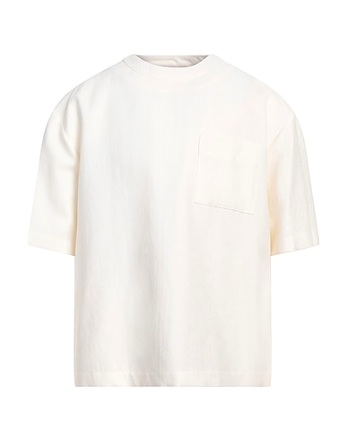 VALENTINO GARAVANI Basic T-shirt OFF WHITE 88% Virgin Wool, 12% Silk
