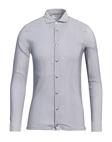 TINTORIA MATTEI 954 Striped shirt Slate blue 55% Cotton, 45% Polyamide