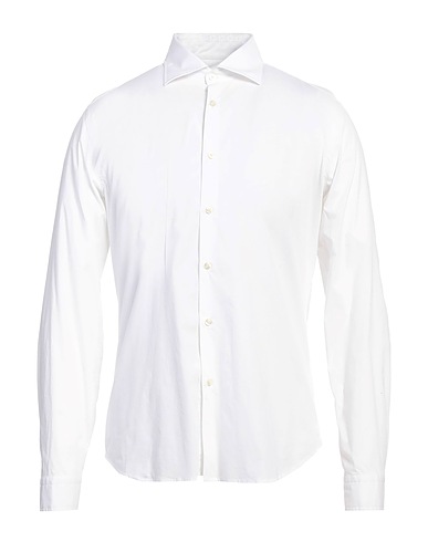 MANUEL RITZ Camisa lisa Blanco 97% Algodón, 3% Elastán