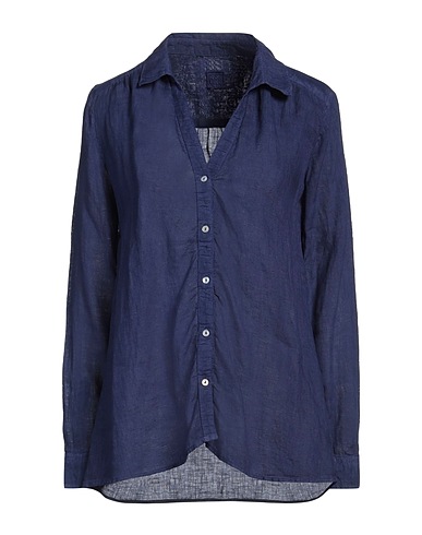 120% LINO Linen shirt Navy blue 100% Linen