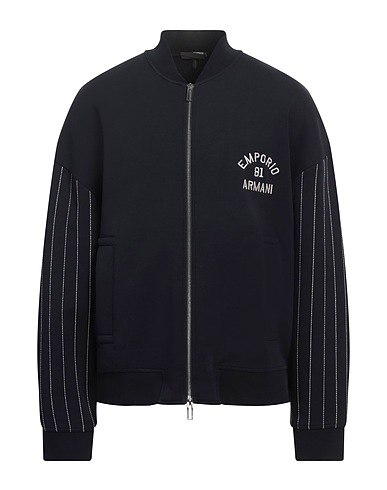 EMPORIO ARMANI Sweatshirt Midnight blue 76% Cotton, 18% Polyester, 6% Elastane