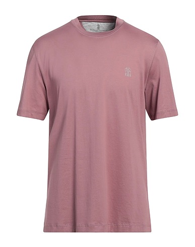 BRUNELLO CUCINELLI Basic T-shirt Mauve 100% Cotton