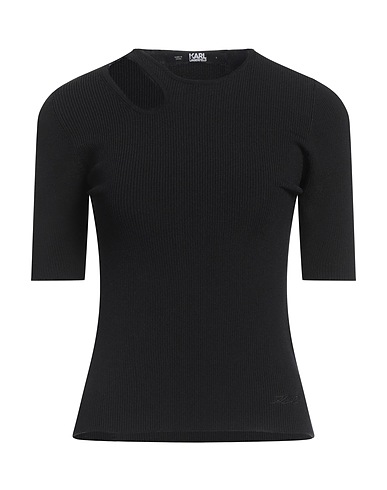 KARL LAGERFELD Sweater Black 64% Viscose, 34% Nylon, 2% Elastane