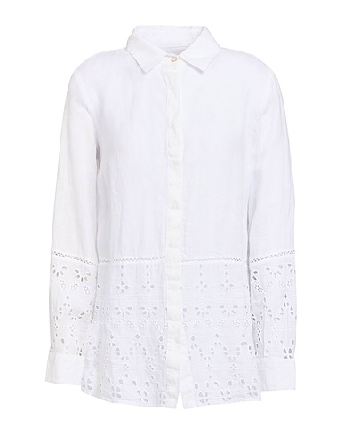 120% LINO Lace shirts & blouses White 100% Linen