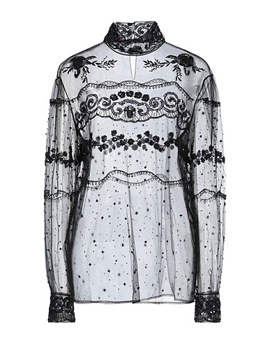 VALENTINO GARAVANI Top Black 100% Polyamide, Viscose, Polyester, Metallic fiber