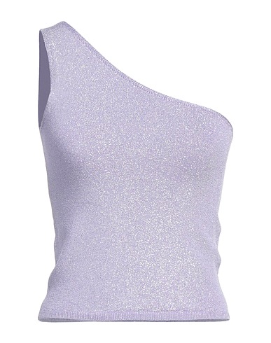 MAJE One-shoulder top Lilac 55% Viscose, 33% Polyamide, 7% Metallic fiber, 5% Elastane