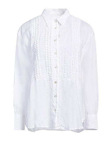 120% LINO Camicia in lino Bianco 100% Lino