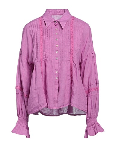 120% LINO Camicia in lino Malva 100% Lino