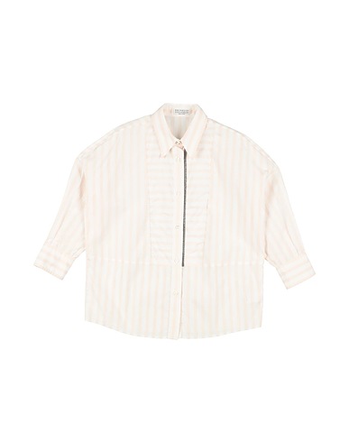 BRUNELLO CUCINELLI Patterned shirts & blouses Light pink 100% Cotton, Brass