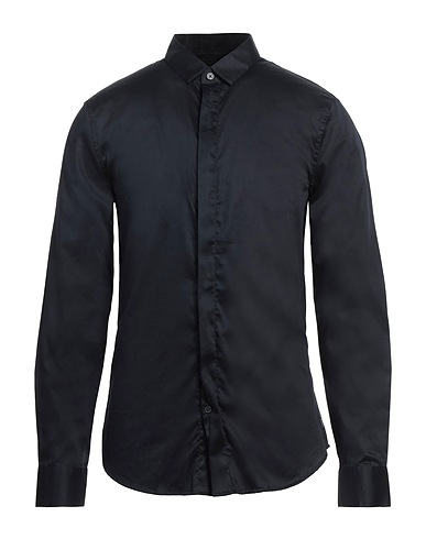 ARMANI EXCHANGE Solid color shirt Midnight blue 100% Cotton