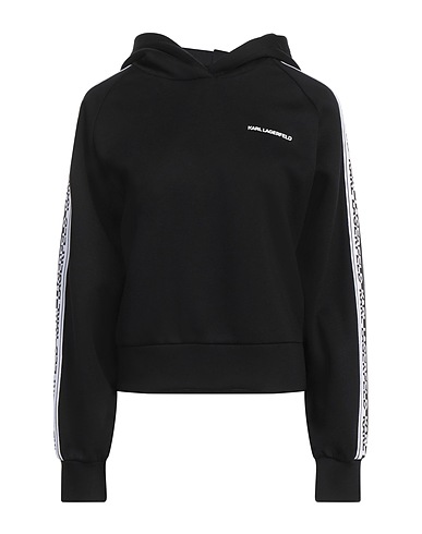 KARL LAGERFELD Hooded sweatshirt Black 85% Viscose, 15% Polyurethane