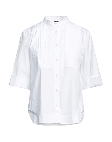 FAY Solid colour shirts & blouses BIANCO 96% Cotton, 4% Elastane