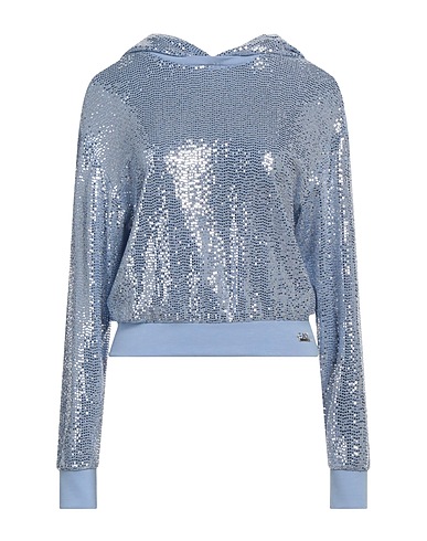 EA7 Hoodie Hellblau 92% Polyamid, 5% Elastan, 3% Metallfaser, Viskose, Polyester
