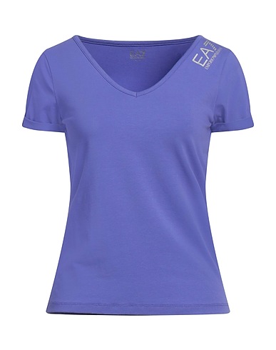 EA7 T-shirt Viola 95% Cotone, 5% Elastan