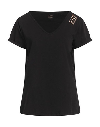 EA7 T-shirt Nero 95% Cotone, 5% Elastan