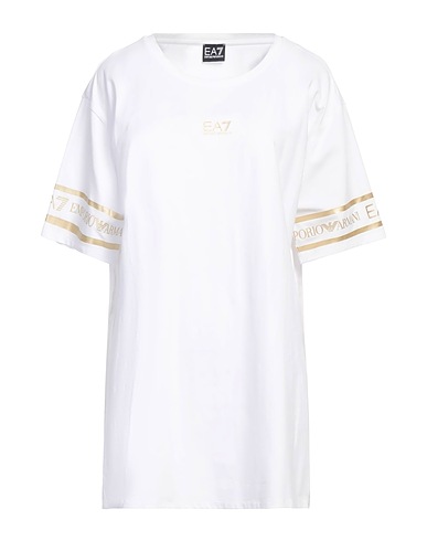 EA7 T-shirt Bianco 95% Cotone, 5% Elastan