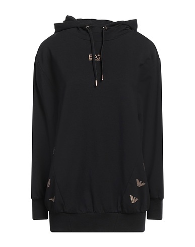 EA7 Hooded track jacket  Black 54% Organic cotton, 42% Modal, 4% Elastane