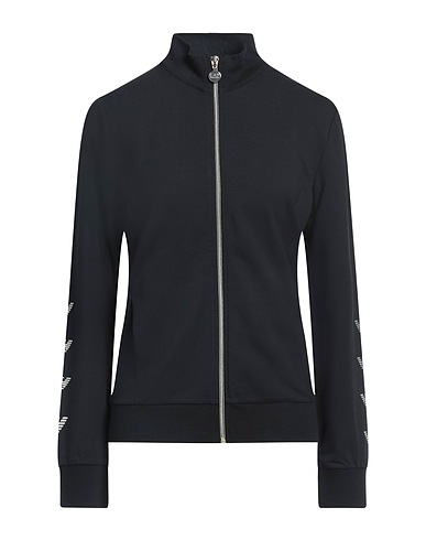 EA7 Sweatshirt Black 54% Organic cotton, 42% Modal, 4% Elastane