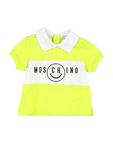MOSCHINO BABY Polo shirt Light green 95% Cotton, 5% Elastane