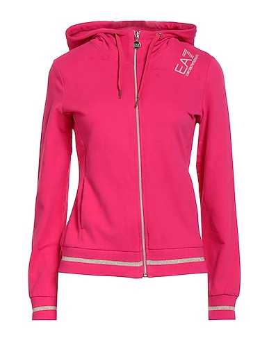EA7 Hooded track jacket 95% Cotton, 5% Elastane, Polyester, Metallic fiber