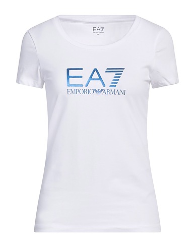 EA7 T-shirt White 95% Cotton, 5% Elastane