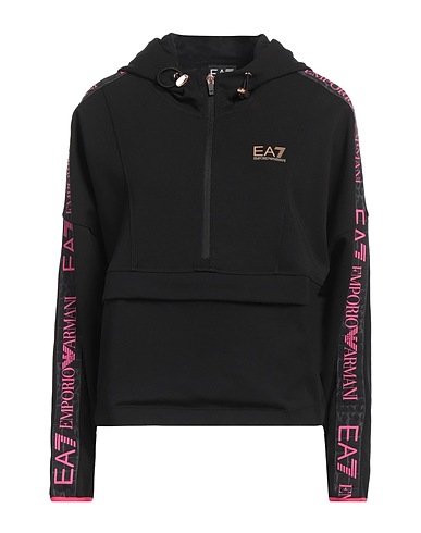 EA7 Felpa Nero 50% Poliestere, 24% Cotone, 23% Modal, 3% Elastan