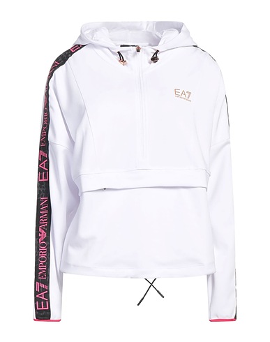 EA7 Hooded track jacket  White 50% Polyester, 24% Cotton, 23% Modal, 3% Elastane