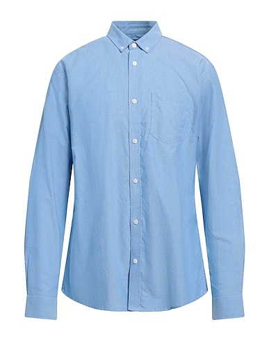 ONLY & SONS Solid colour shirt Light blue 60% Cotton, 40% Polyester