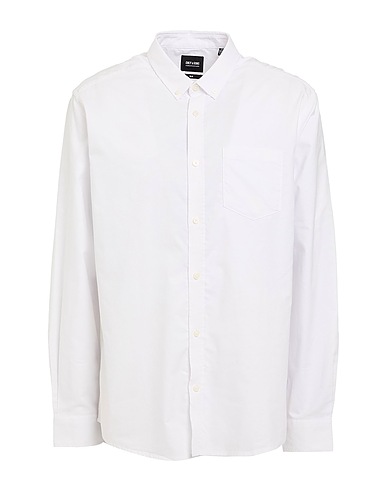 ONLY & SONS Camicia tinta unita Bianco 60% Cotone, 40% Poliestere