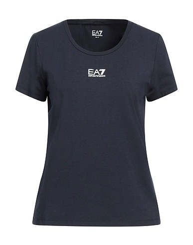 EA7 Basic T-shirt Midnight blue 54% Cotton, 42% Modal, 4% Elastane