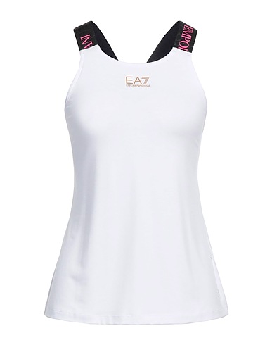 EA7 Top White 62% Polyester, 33% Viscose, 5% Elastane