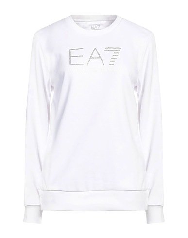 EA7 Sweatshirt White 86% Cotton, 14% Polyester, Elastane