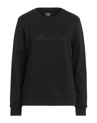 EA7 Sweatshirt Black 86% Cotton, 14% Polyester, Elastane