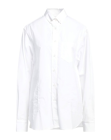 SAKS POTTS Solid color shirts & blouses White 100% Cotton