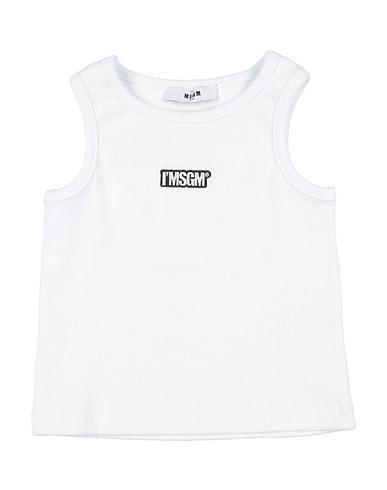 MSGM Top KIDS White 95% Cotton, 5% Elastane
