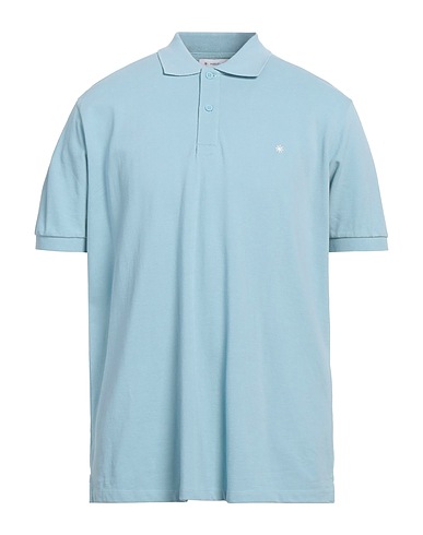 MANUEL RITZ Polo shirt Sky blue 100% Cotton