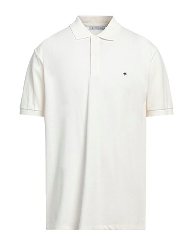 MANUEL RITZ Polo shirt Ivory 100% Cotton