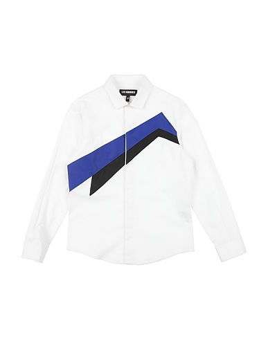 LES HOMMES Patterned shirt White 97% Cotton, 3% Elastic fibres
