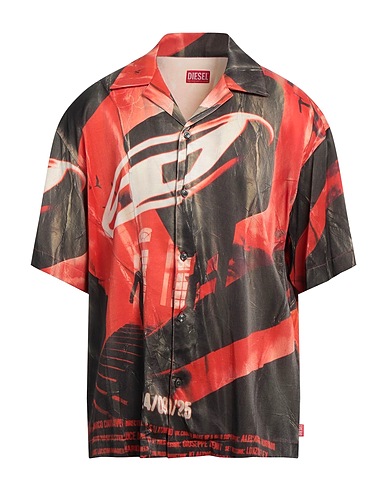 DIESEL Chemise fantaisie Rouge vif 100% Viscose