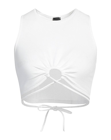 PINKO Top Bianco 98% Cotone, 2% Elastan